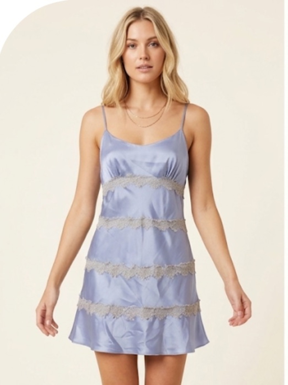 Flora Nikrooz Satin Lace Fairy Nightgown Size M